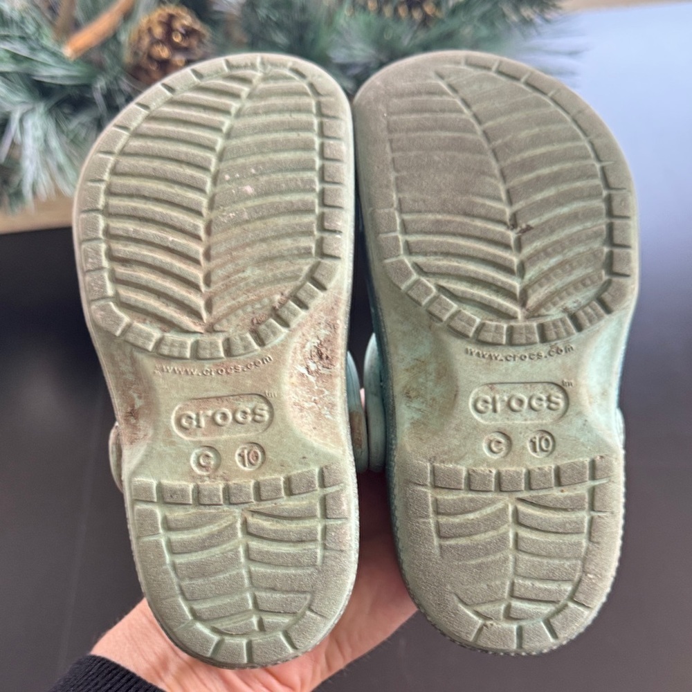 CROCS Kids' Shimmering Teal Sandals - Picture 4 of 4